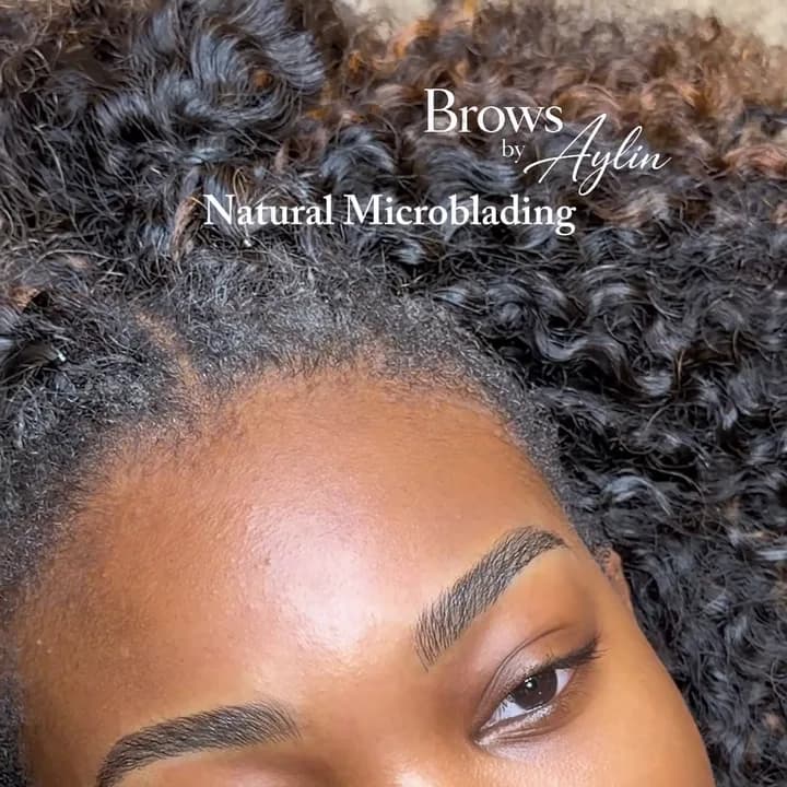 Natural microblading by Brows by Aylin, permanent makeup in Marietta GA