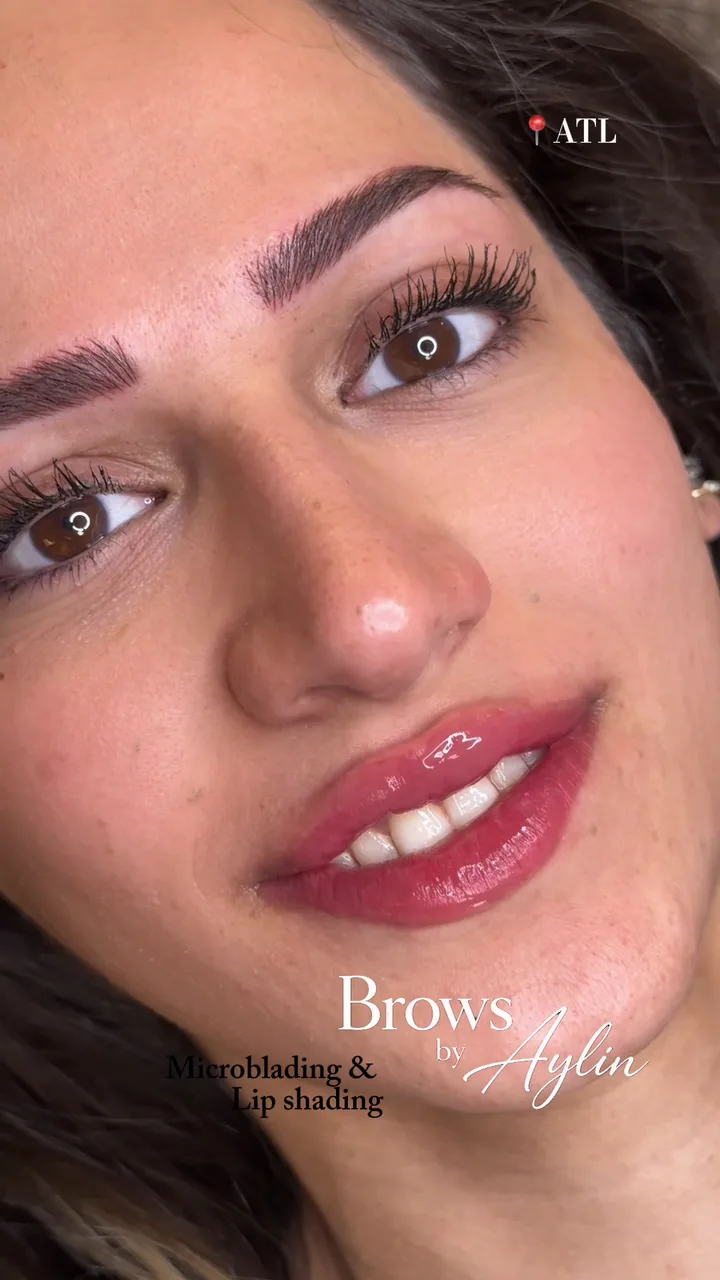 Microblading & lip shading by Brows by Aylin, permanent makeup in Marietta GA