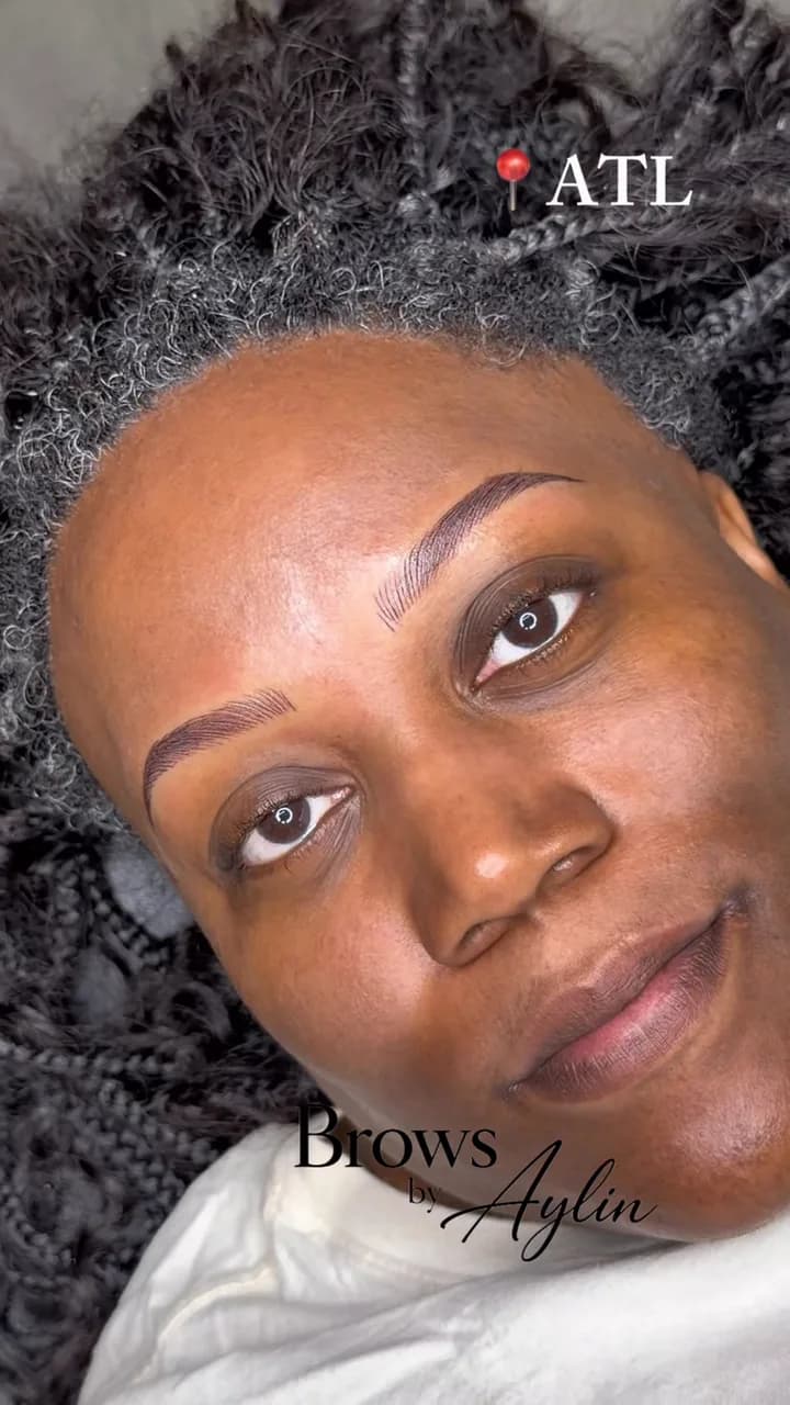 Brow transformation by Brows by Aylin, permanent makeup in Marietta GA