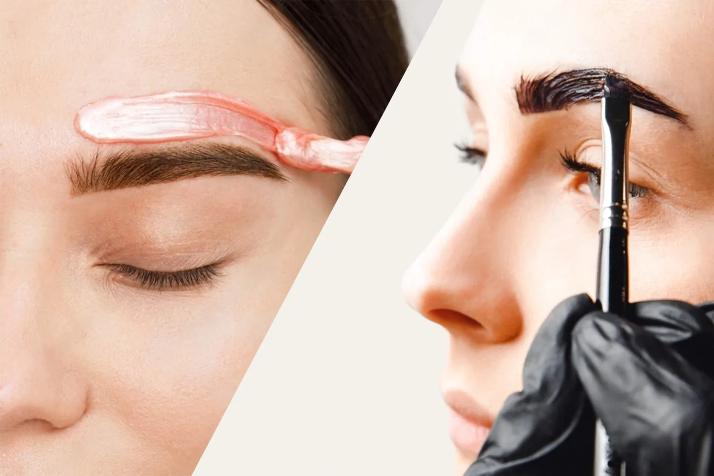 Freshly tinted and waxed brows, cleanly shaped in a single visit, Marietta GA